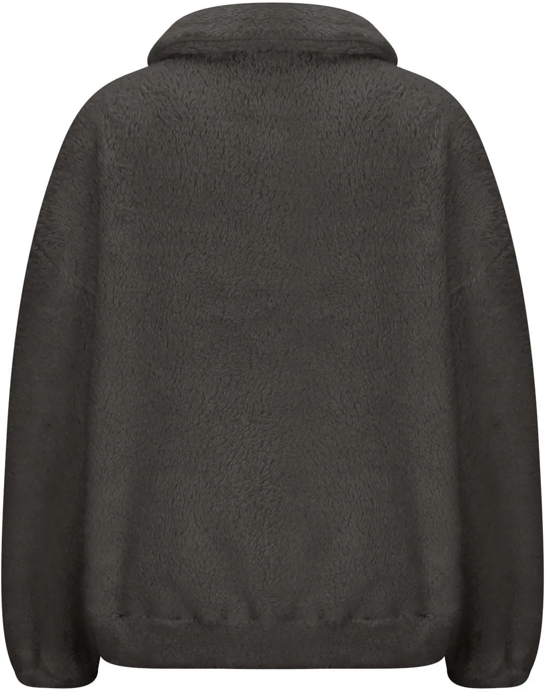 1/4 Zip Sherpa Pullover Womens Fuzzy Fleece Half Zip Pullover Oversized Zip Up Hoodie Quarter Zip Cropped Sweatshirt