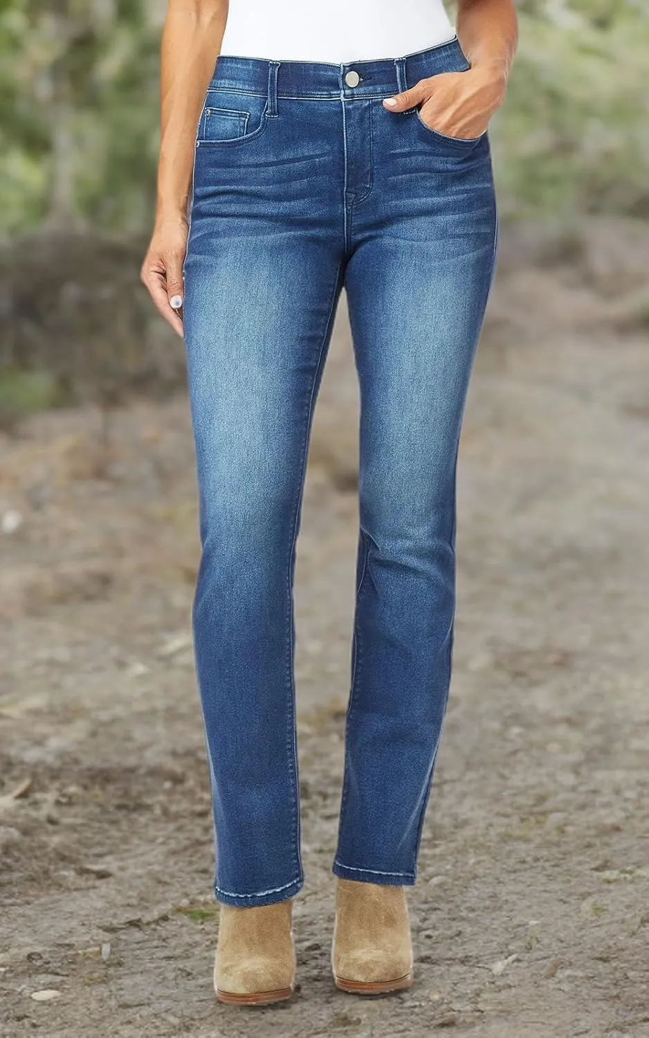 Angels Forever Young 360 Sculpt Bootcut Jeans For Women Figure Enhancing Stretch Denim