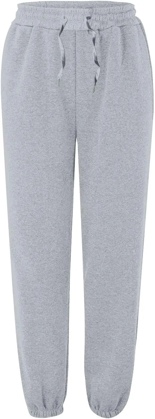 Baggy Womens Sweatpants Fleece Joggers High Waisted Lounge Workout Ankle Athletic Pull On Jogger Pants with Pockets