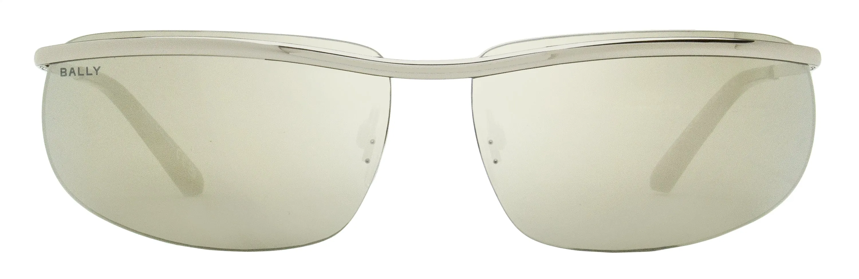 Bally Shark Rimless Sunglasses BY0111 16C Palladium/Black 68mm