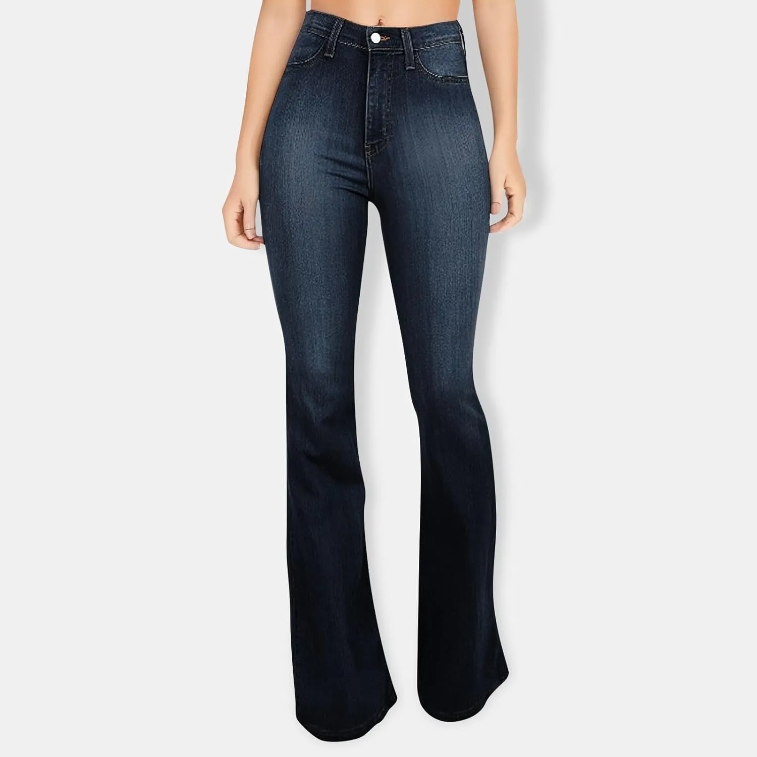 Bell Bottom Jeans for Women High Waisted Butt Lifting Plus Size Flare Jeans Stretch Wide Leg Bootcut Denim Pants