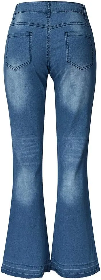 Bell Bottom Jeans for Women High Waisted Flare Jeans with Classic Wide Leg Denim Pants