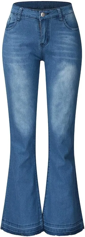 Bell Bottom Jeans for Women High Waisted Flare Jeans with Classic Wide Leg Denim Pants