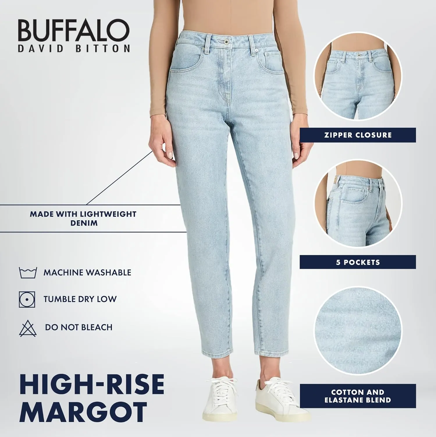 Buffalo David Bitton Women's Margot Mom Jeans