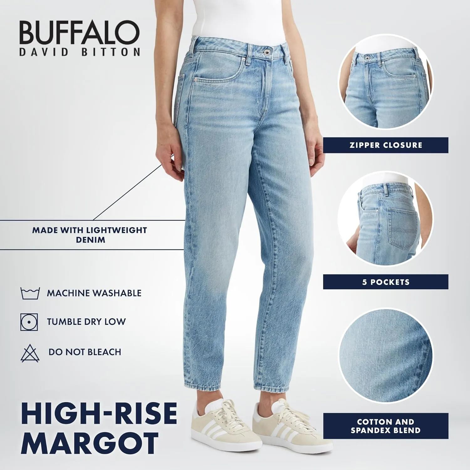 Buffalo David Bitton Women's Margot Mom Jeans