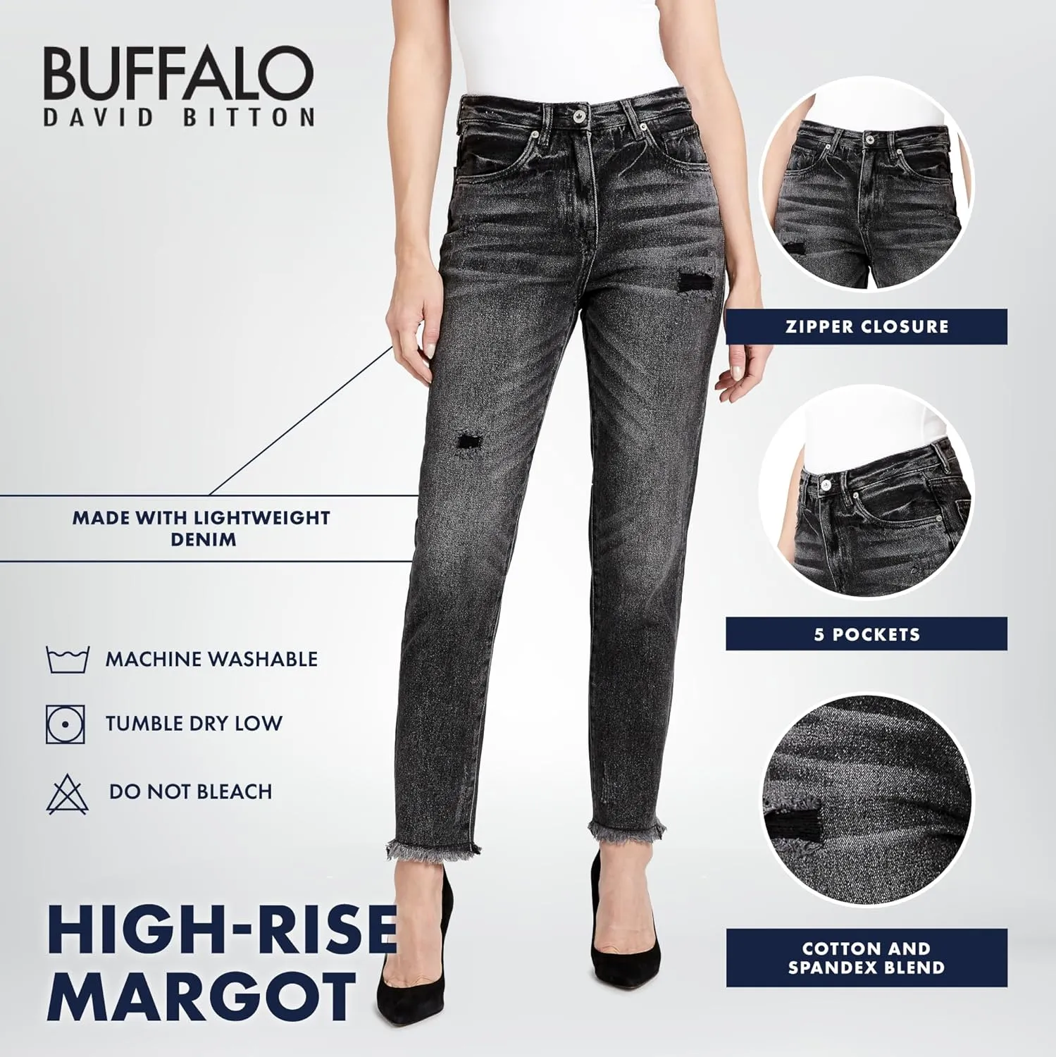 Buffalo David Bitton Women's Margot Mom Jeans