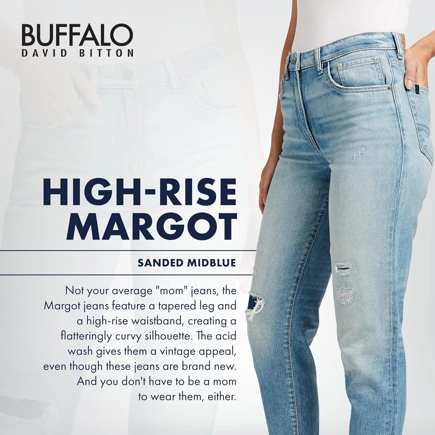 Buffalo David Bitton Women's Margot Mom Jeans
