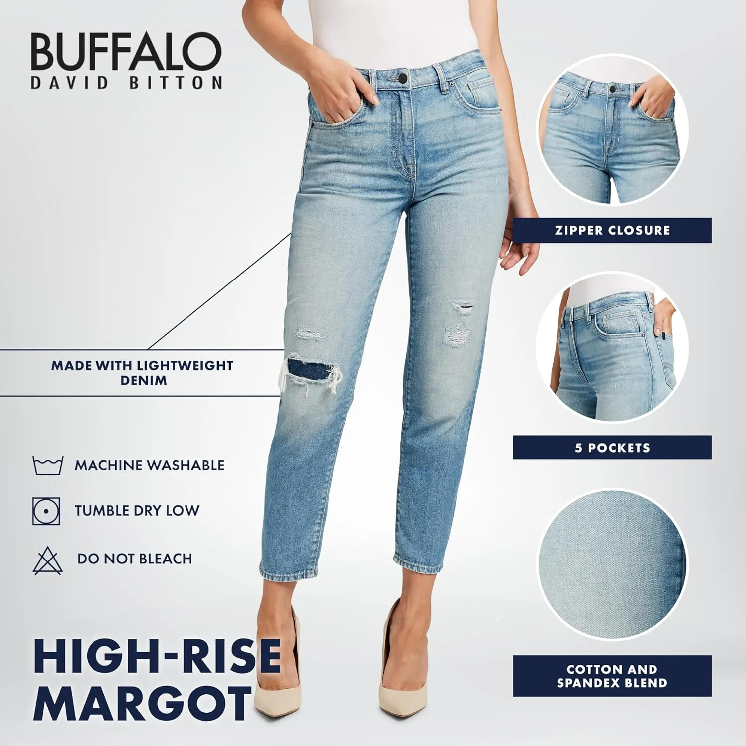 Buffalo David Bitton Women's Margot Mom Jeans
