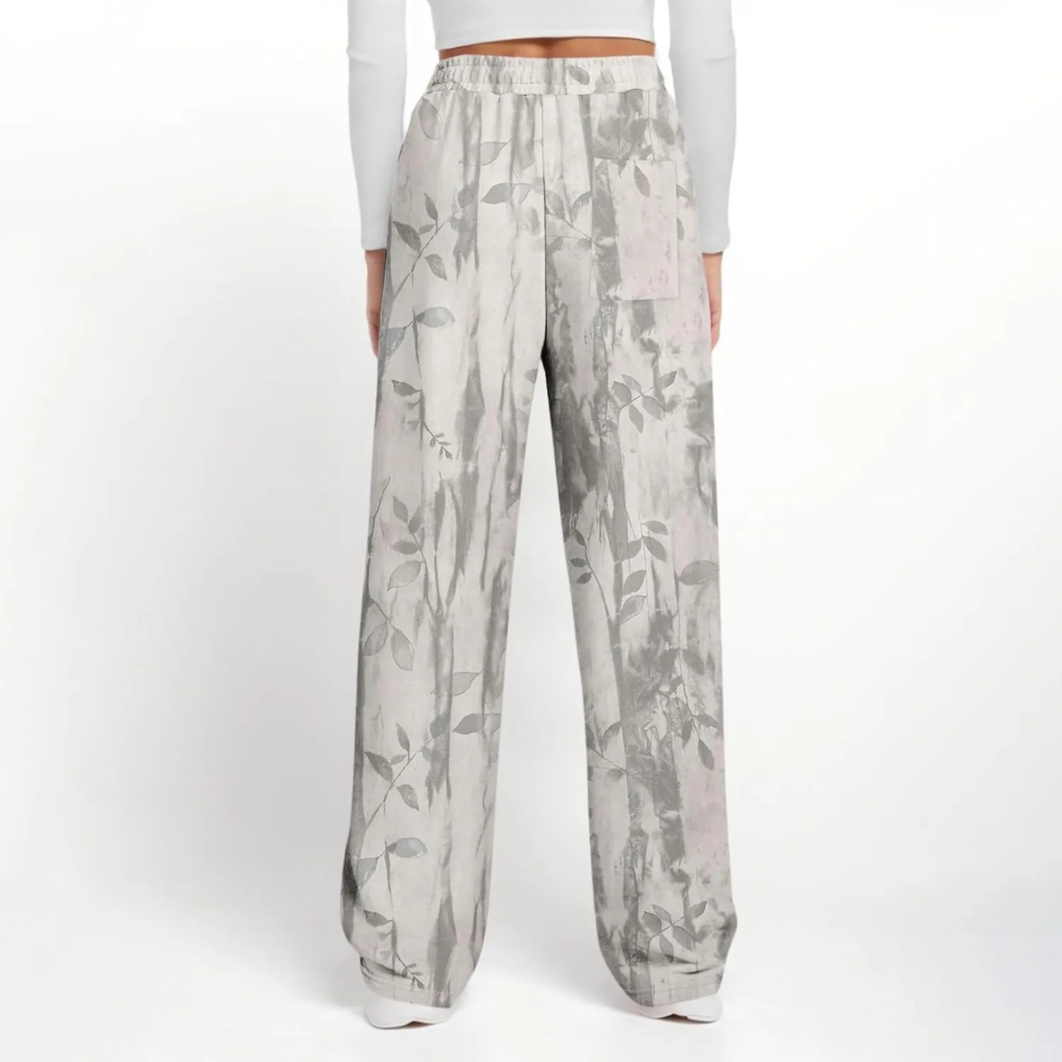 Camo Pants Womens Elastic Waisted Joggers Sweatpant Wide Leg Casual Baggy Sweatpants Camouflage Pant for Women