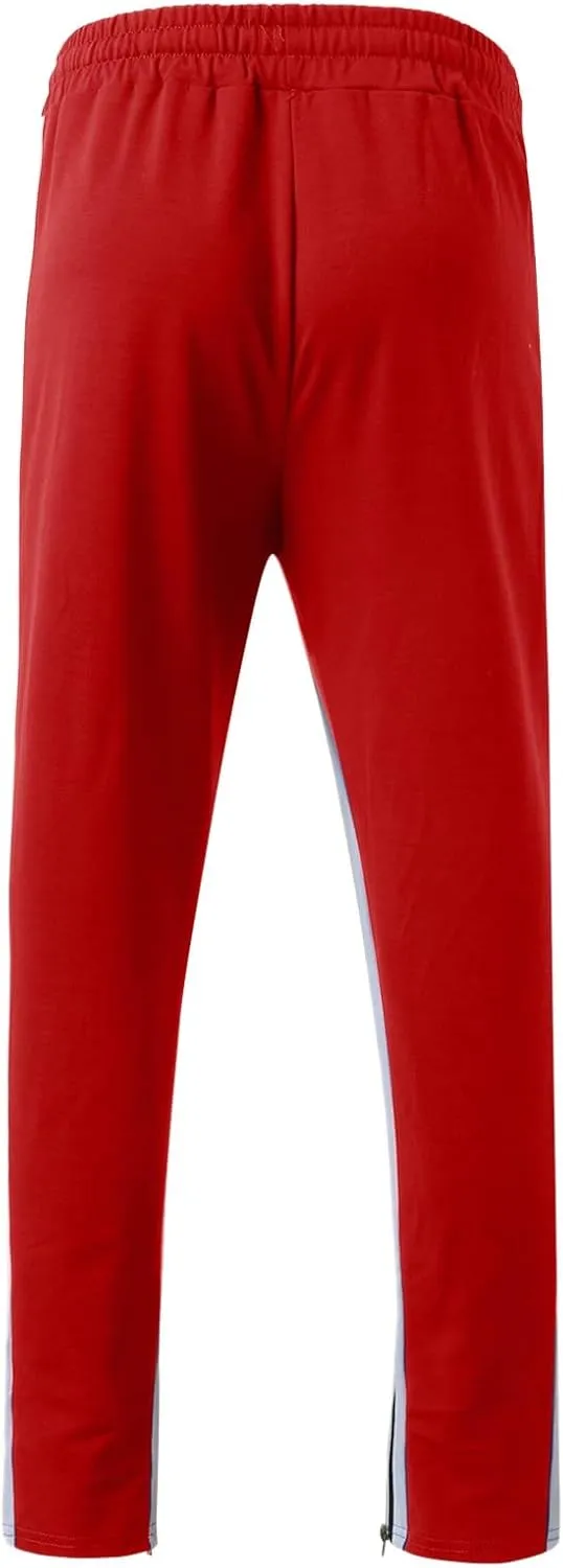 Cargo Pants for Men Big and Tall for Jogging Workout Gym Running Training Mens Open Bottom Sweatpants Workout Lounge