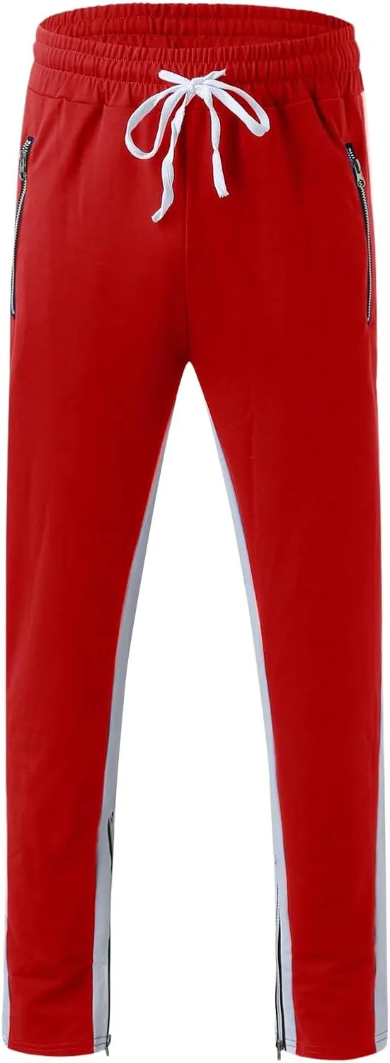 Cargo Pants for Men Big and Tall for Jogging Workout Gym Running Training Mens Open Bottom Sweatpants Workout Lounge