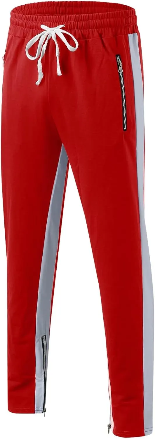 Cargo Pants for Men Big and Tall for Jogging Workout Gym Running Training Mens Open Bottom Sweatpants Workout Lounge