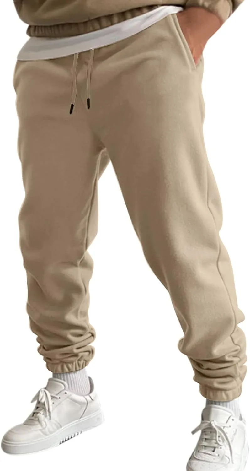 Cargo Pants for Men Relaxed Fit Army Cargo Pants Sports Mens Premium Slim Fleece Pants Zipper Pockets Athletic Jogger