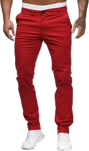 Cargo Pants for Men Relaxed Fit Casual Joggers Pants Cotton Drawstring Chino Workout Sweatpants Casual Long Trousers