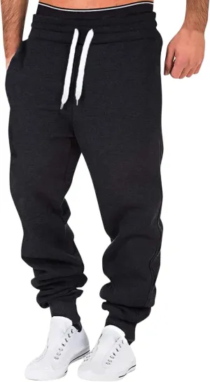 Cargo Pants for Men Relaxed Fit Joggers with Pockets Mens Workout Cargo Sweatpants Athletic Pants Open Bottom Joggers