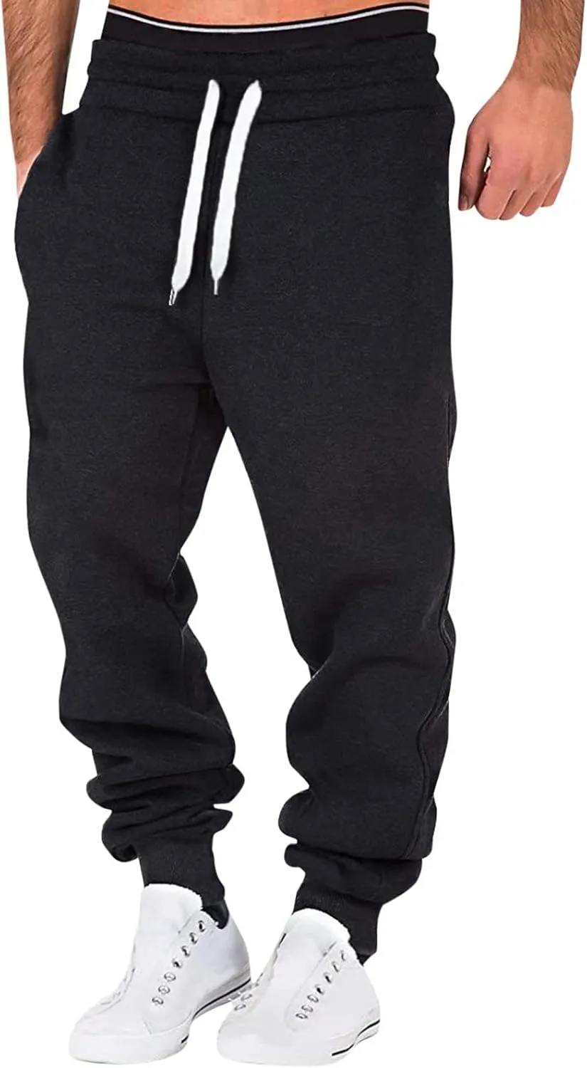 Cargo Pants for Men Relaxed Fit Joggers with Pockets Mens Workout Cargo Sweatpants Athletic Pants Open Bottom Joggers