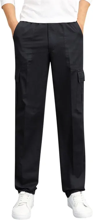 Cargo Pants for Men Relaxed Fit Open Bottom Workout Joggers Pants for Sports Jogging Training Gym Running Mens Autumn