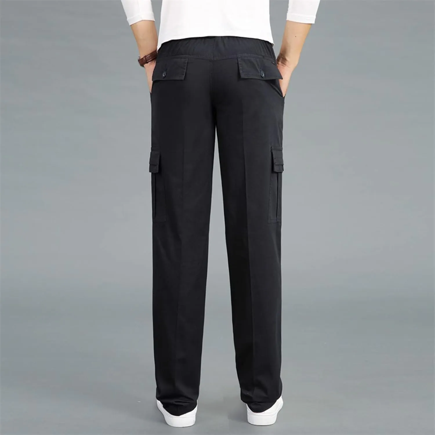 Cargo Pants for Men Relaxed Fit Open Bottom Workout Joggers Pants for Sports Jogging Training Gym Running Mens Autumn