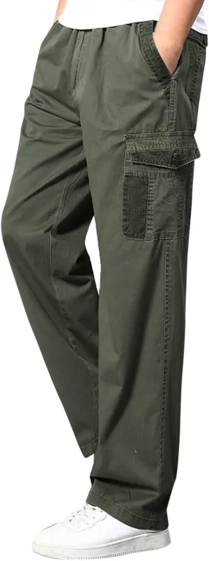 Cargo Pants for Men Relaxed Fit Pants Slim Fit Active Drawstring Bottom Sports Outdoor Recreation Athletic Sweatpants