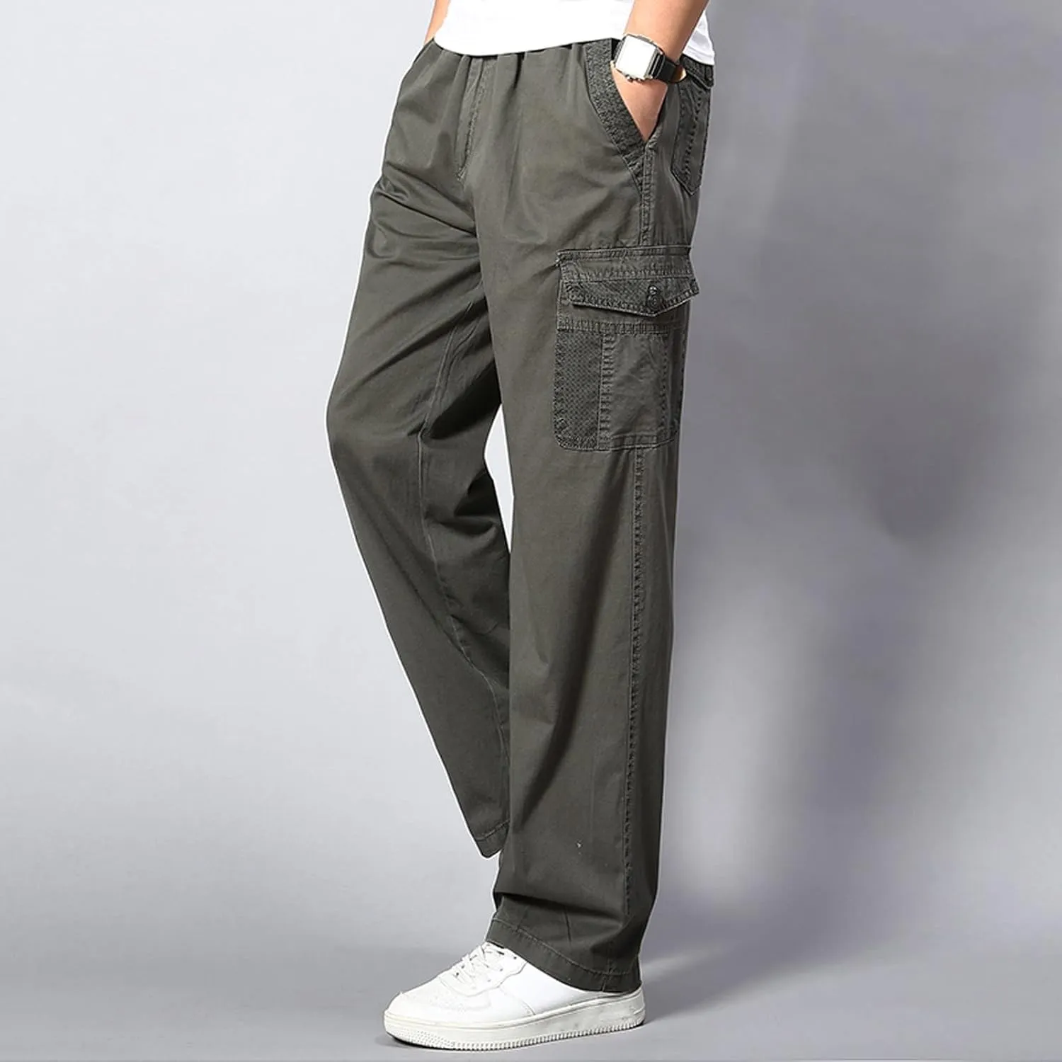Cargo Pants for Men Relaxed Fit Pants Slim Fit Active Drawstring Bottom Sports Outdoor Recreation Athletic Sweatpants