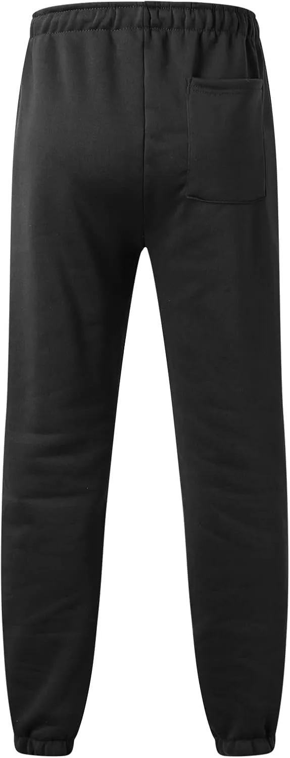 Cargo Pants for Men Relaxed Fit Sports Mens Premium Slim Fleece Pants Zipper Pockets Athletic Jogger Fitness Workout