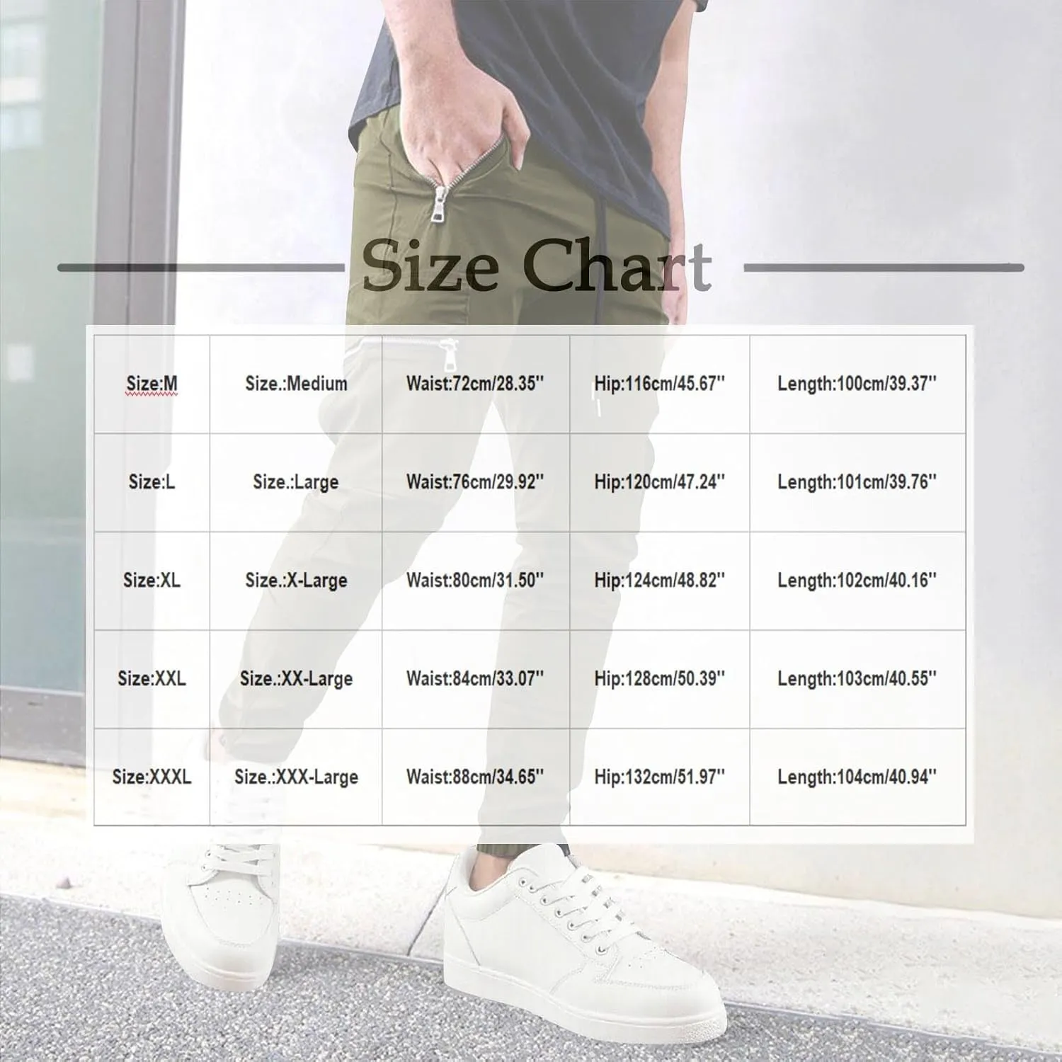 Cargo Pants Men Stretch Elastic Waist Outdoor Tactical Trousers Drawstring Joggers Pants with Zipper Pockets