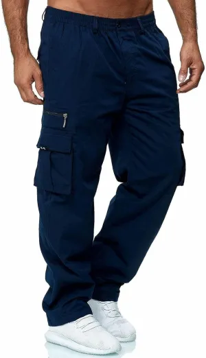 Cargo Sweatpants,Mens Relaxed Fit Cargo Pants Work Trousers Outdoor Casual Straight Sweatpants Sport Jogger Pants
