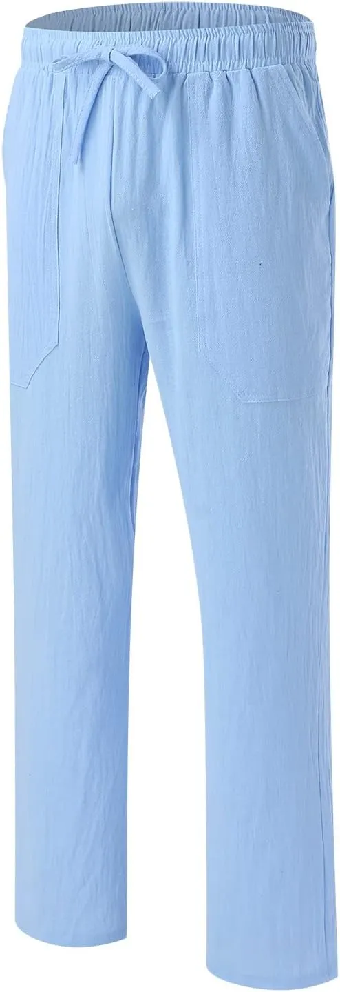 Cargo Trousers for Men Gym Running Workout Pants Athletic Drawstring Joggers Sweatpants Trousers Men's Heavyweight