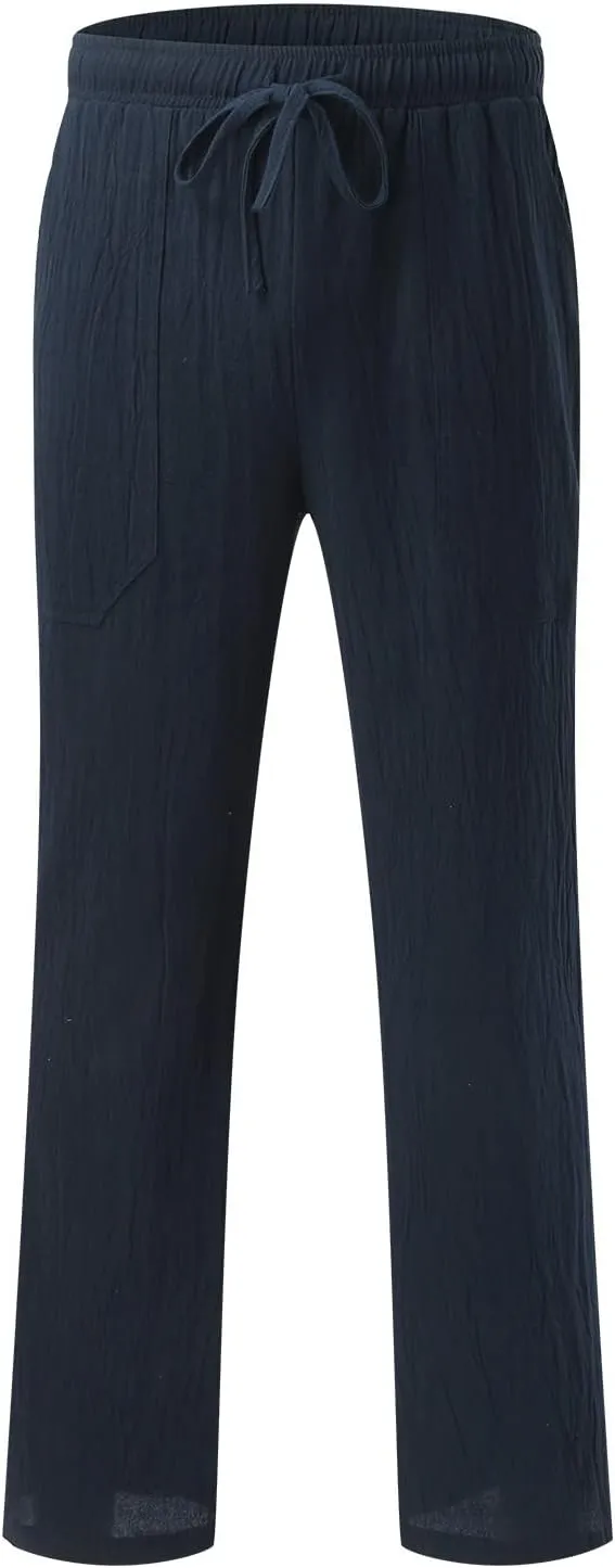 Cargo Trousers for Men Gym Running Workout Pants Athletic Drawstring Joggers Sweatpants Trousers Men's Heavyweight