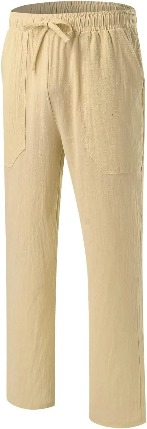 Cargo Trousers for Men Gym Running Workout Pants Athletic Drawstring Joggers Sweatpants Trousers Men's Heavyweight