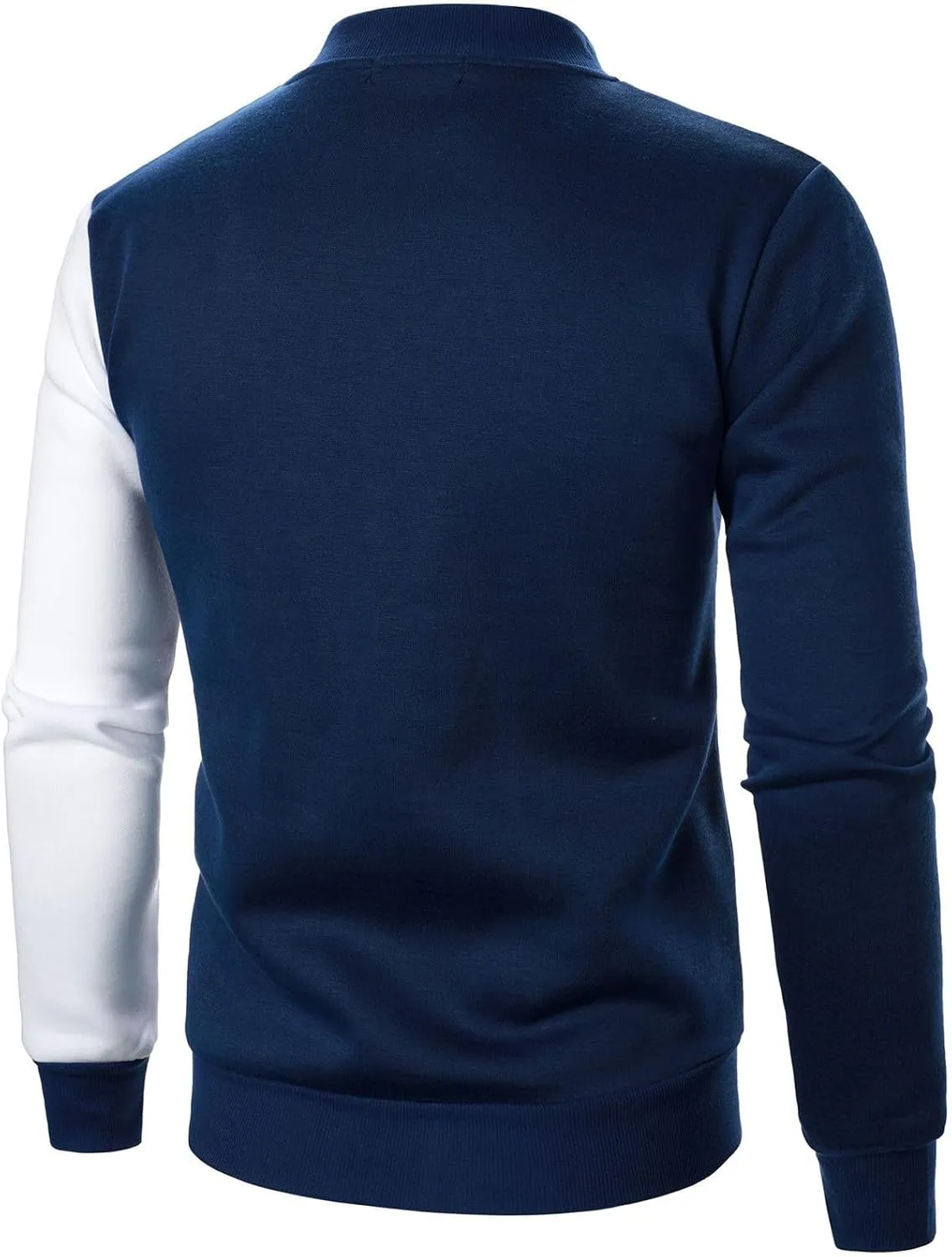Casual Bomber Jackets for Men 2024 Trendy Colorblock Slim Fit Lightweight Waffle Varsity Jacket Fall Coat with Zipper