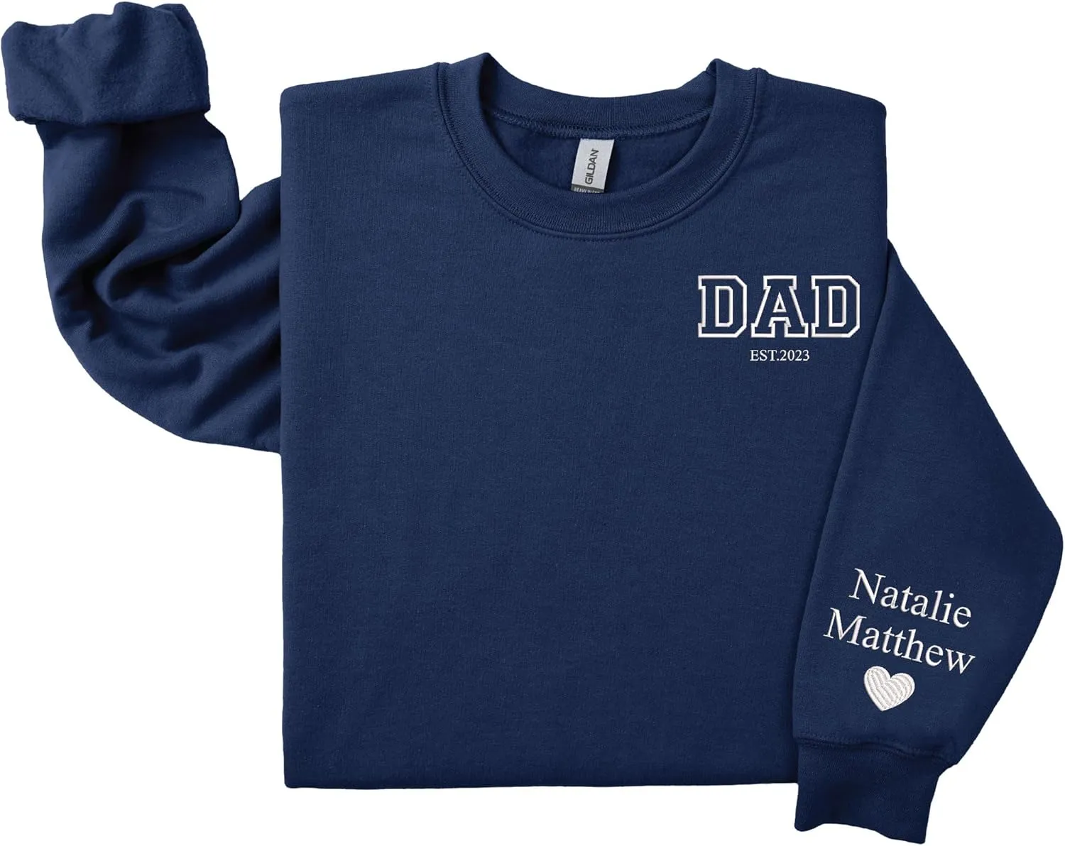 Custom Dad Embroidered Sweatshirt, Custom Sweatshirts for Men, Girl Dad Sweat for Men, Customized Black
