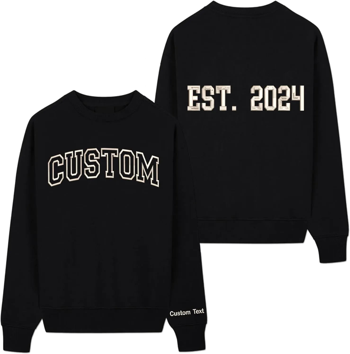 Custom Embroidered Sweatshirts Design Your Own, Custom Hoodie, Custom Sweatshirt, Add Your Own Custom Text, Personalized Sweatshirts for Women, Gifts for Valentine's Day
