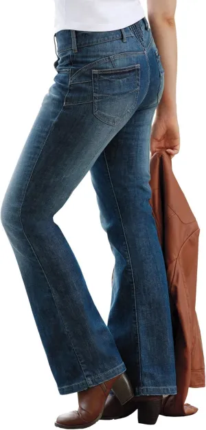ellos Women's Plus Size Back Elastic Bootcut Jeans