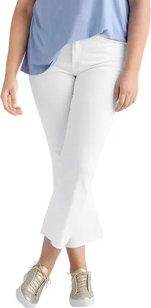 ellos Women's Plus Size Crop Bootcut Jeans