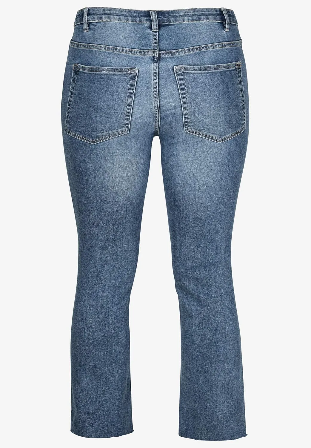 ellos Women's Plus Size Crop Bootcut Jeans