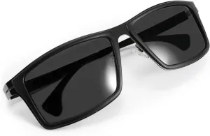 FEISEDY Polarized Sunglasses Rectangular Metal Ultra Lightweight Men's Sunglasses B2704
