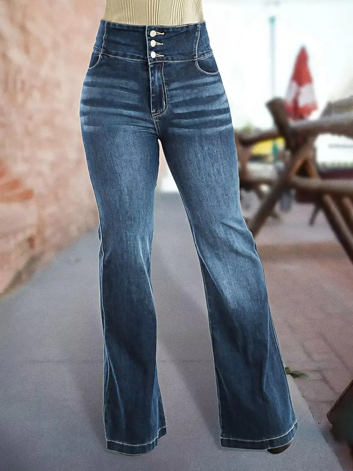 Flamingals Butt Lifting High Waist Tummy Control Bootcut Jeans