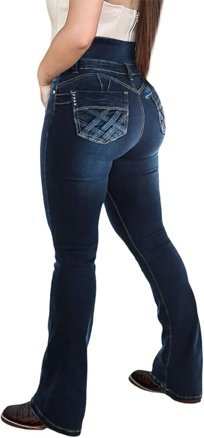 Flamingals Butt Lifting High Waist Tummy Control Bootcut Jeans