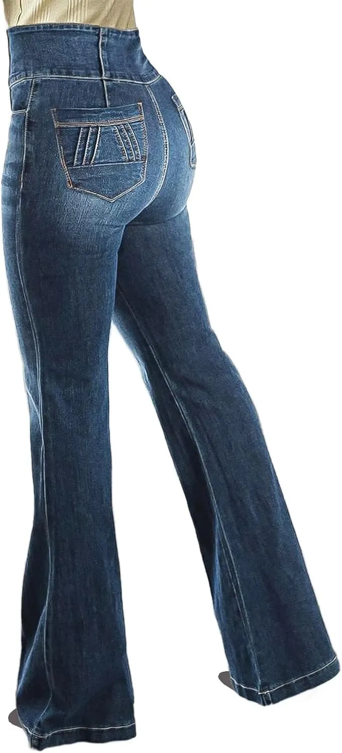 Flamingals Butt Lifting High Waist Tummy Control Bootcut Jeans