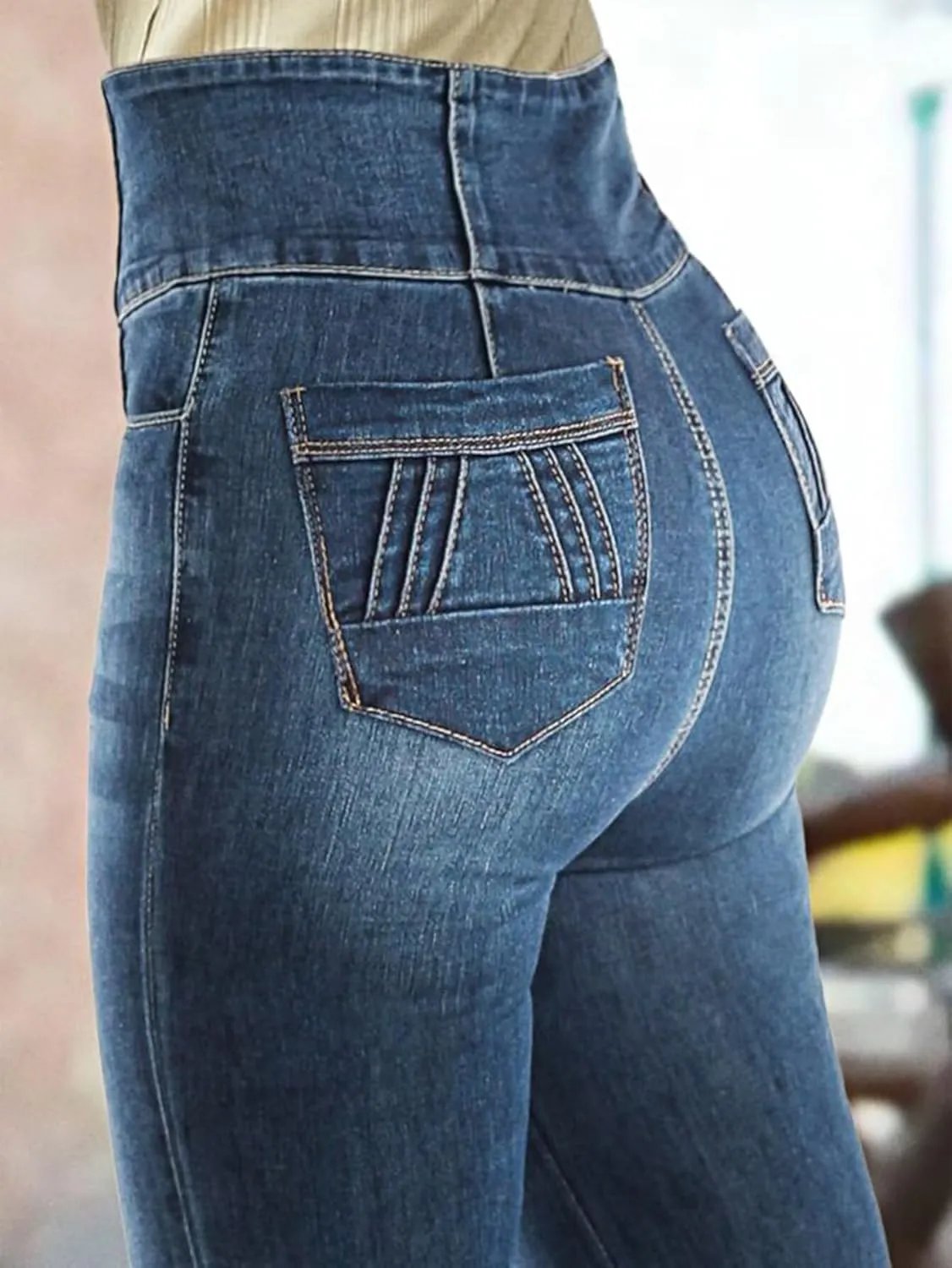 Flamingals Butt Lifting High Waist Tummy Control Bootcut Jeans
