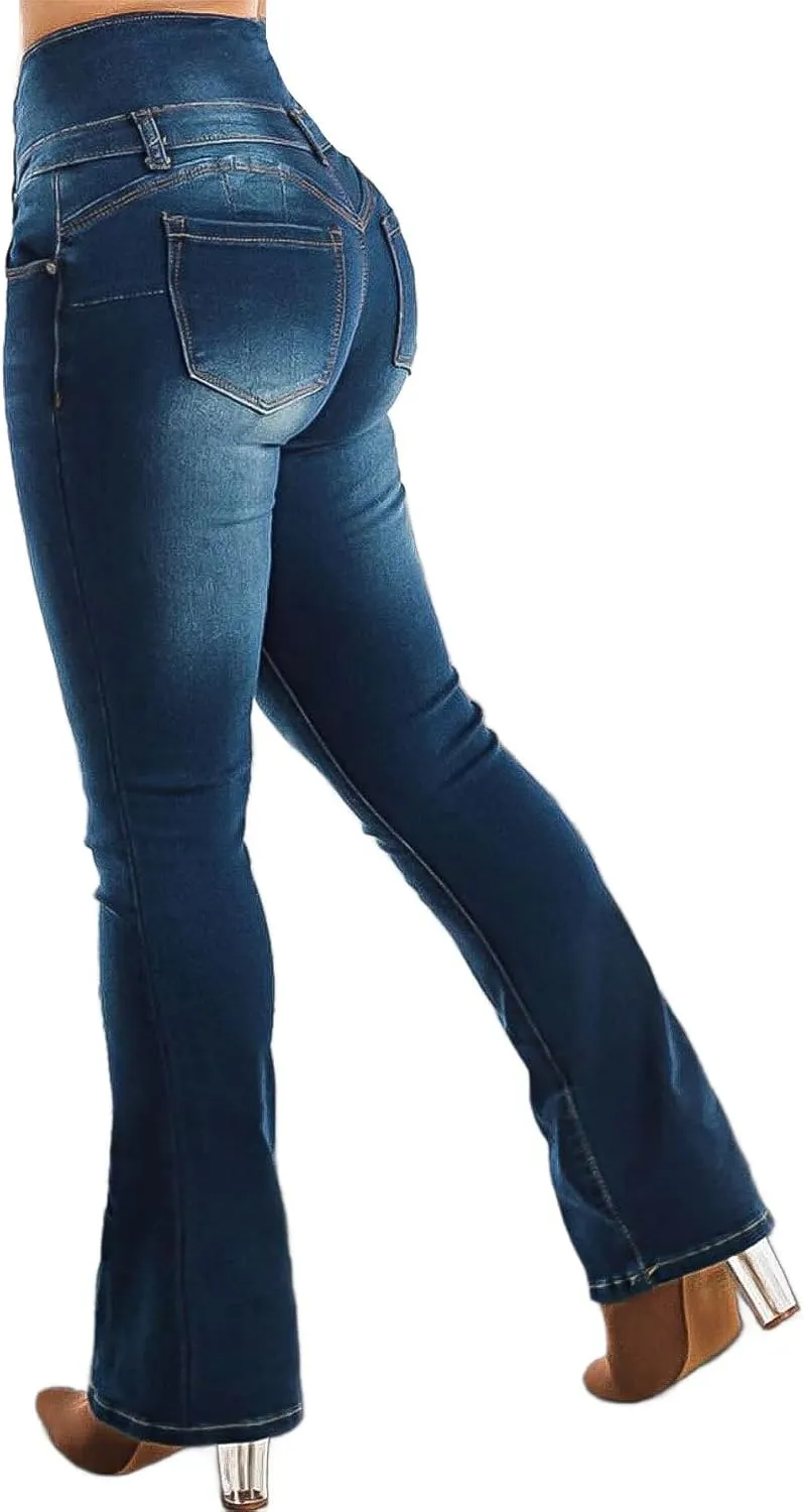 Flamingals Butt Lifting High Waist Tummy Control Bootcut Jeans