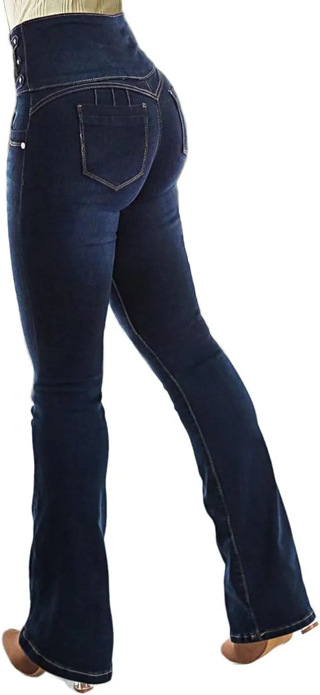 Flamingals Butt Lifting High Waist Tummy Control Bootcut Jeans