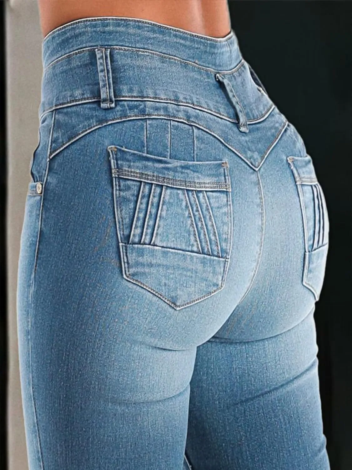 Flamingals Butt Lifting High Waist Tummy Control Bootcut Jeans