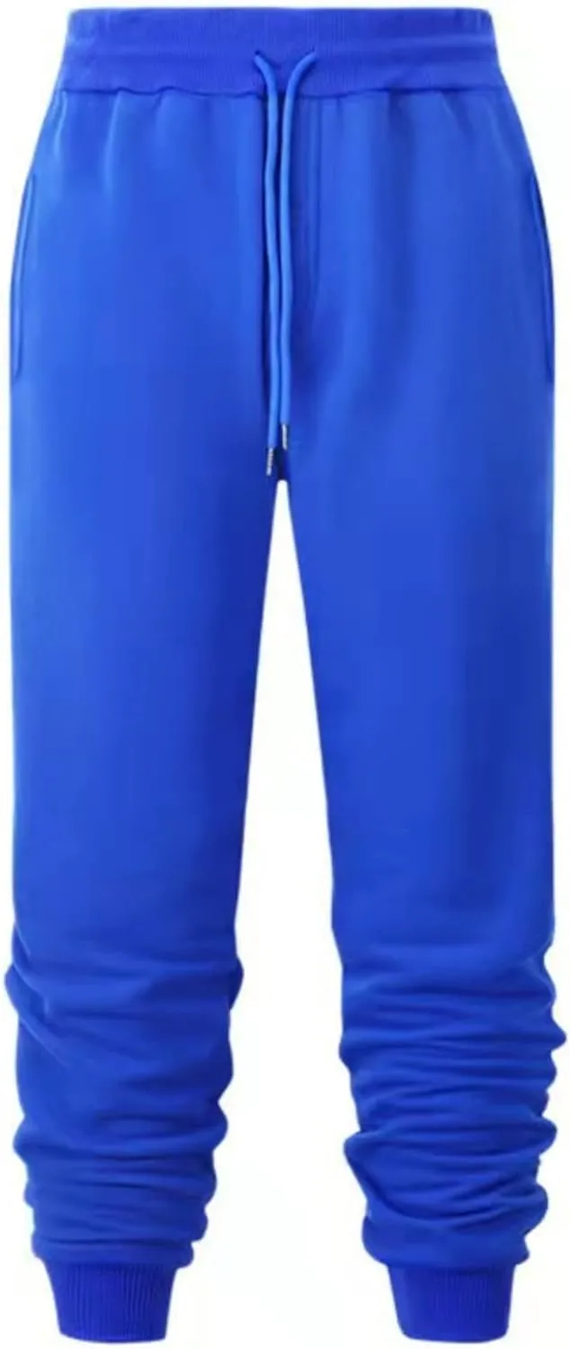 Fleece Lined Sweatpants for Men Warm Drawstring Joggers Pockets Running Casual Workout Athletic Active Pants