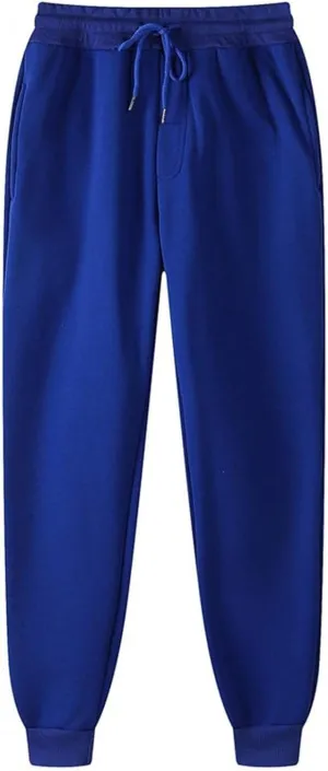 Fleece Lined Sweatpants for Men Warm Drawstring Joggers Pockets Running Casual Workout Athletic Active Pants
