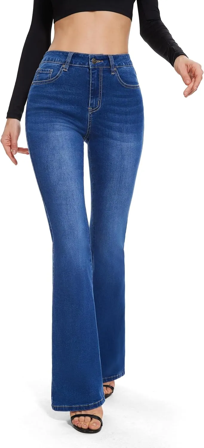 FLYING BANANA Women's High Waisted Butt Lifting Stretch Bootcut Jeans