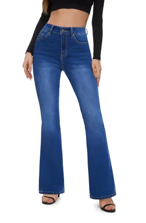 FLYING BANANA Women's High Waisted Butt Lifting Stretch Bootcut Jeans