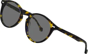 FreeFineTech Polarized Sunglasses UV400 Protection Acetate Frame Metal Vintage Round Sunglasses for Men and Women