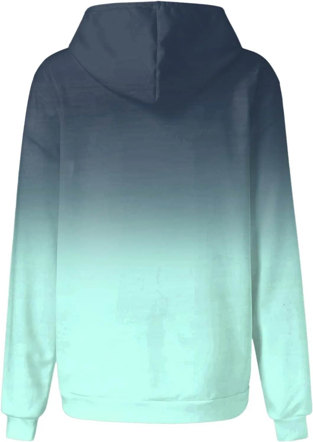 Gradient Printed Hoodies for Women Oversized Hooded Sweatshirts Long Sleeve Shirts Cozy Soft Pullover Womans Hoodie
